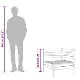 Garden Sofa 3-Seater Solid Wood Pine