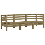 Garden Sofa 3-Seater Impregnated Wood Pine