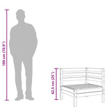 Garden Sofa 3-Seater Impregnated Wood Pine