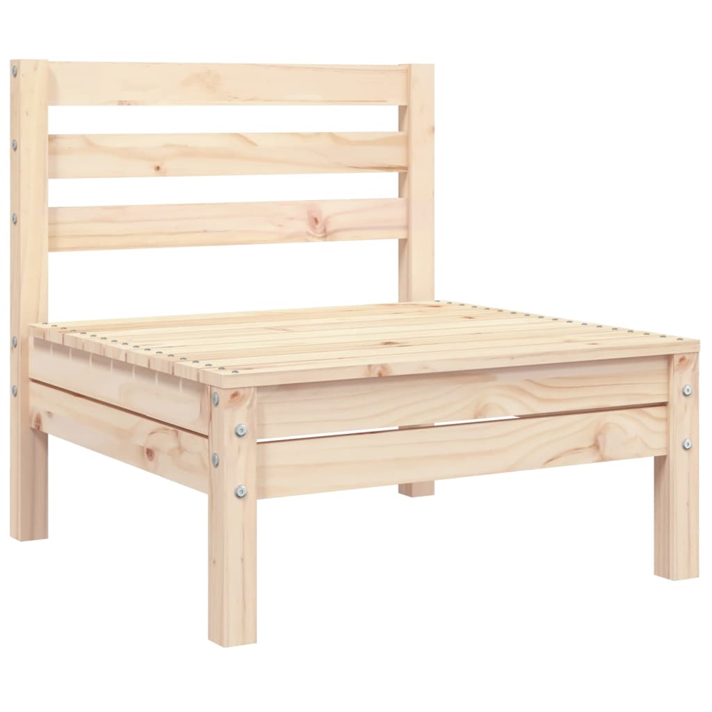 Garden Sofa 3-Seater Solid Wood Pine