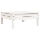 Garden Sofa 3-Seater White Solid Wood Pine