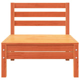 Garden Sofa 3-Seater Wax Brown Solid Wood Pine