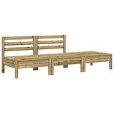 Garden Sofa 3-Seater Impregnated Wood Pine