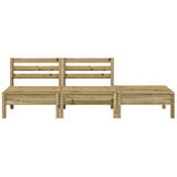 Garden Sofa 3-Seater Impregnated Wood Pine