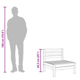 Garden Sofa 3-Seater Impregnated Wood Pine