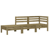 Garden Sofa 3-Seater Impregnated Wood Pine