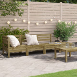 Garden Sofa 4-Seater Impregnated Wood Pine