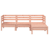 Garden Sofa 3-Seater with Footstool Solid Wood Douglas