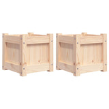 Garden Planters 2 pcs Solid Wood Pine