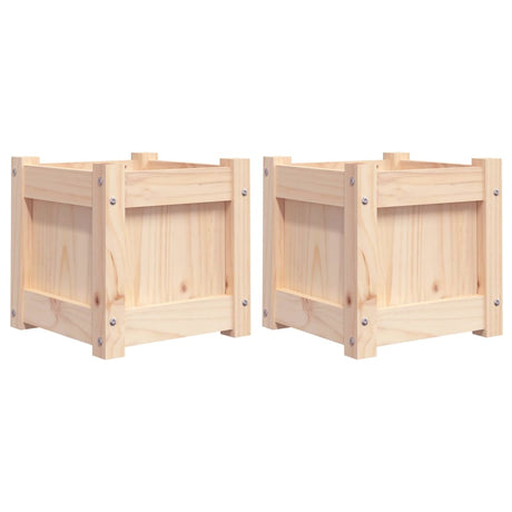Garden Planters 2 pcs Solid Wood Pine
