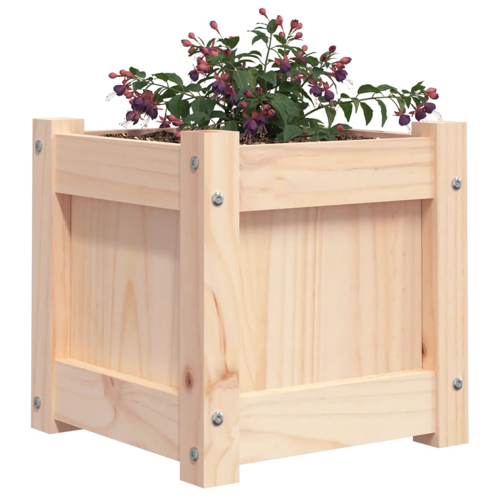 Garden Planters 2 pcs Solid Wood Pine