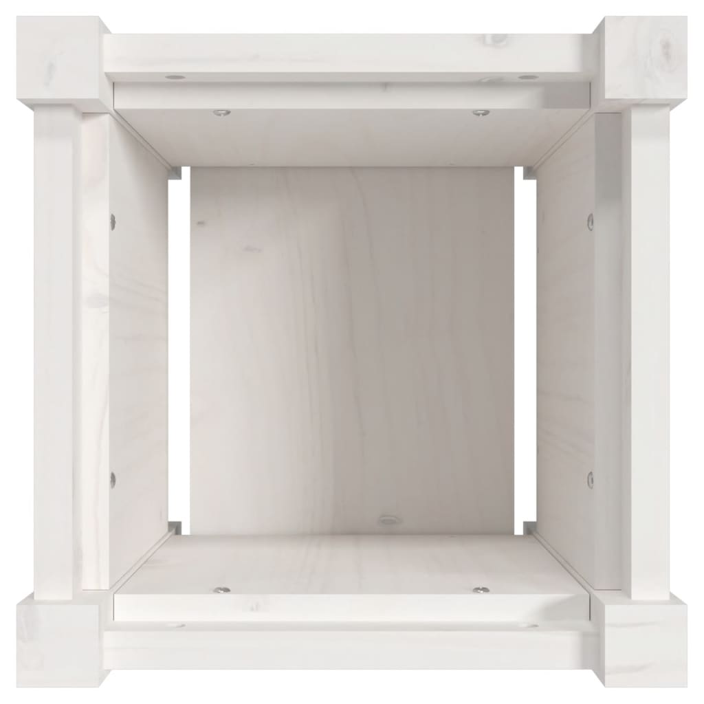 Garden Planter White 31x31x31 cm Solid Wood Pine