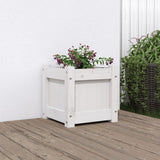 Garden Planter White 31x31x31 cm Solid Wood Pine