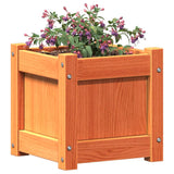 Garden Planters 2 pcs Wax Brown Solid Wood Pine