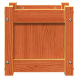 Garden Planters 2 pcs Wax Brown Solid Wood Pine