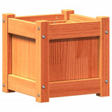 Garden Planters 2 pcs Wax Brown Solid Wood Pine