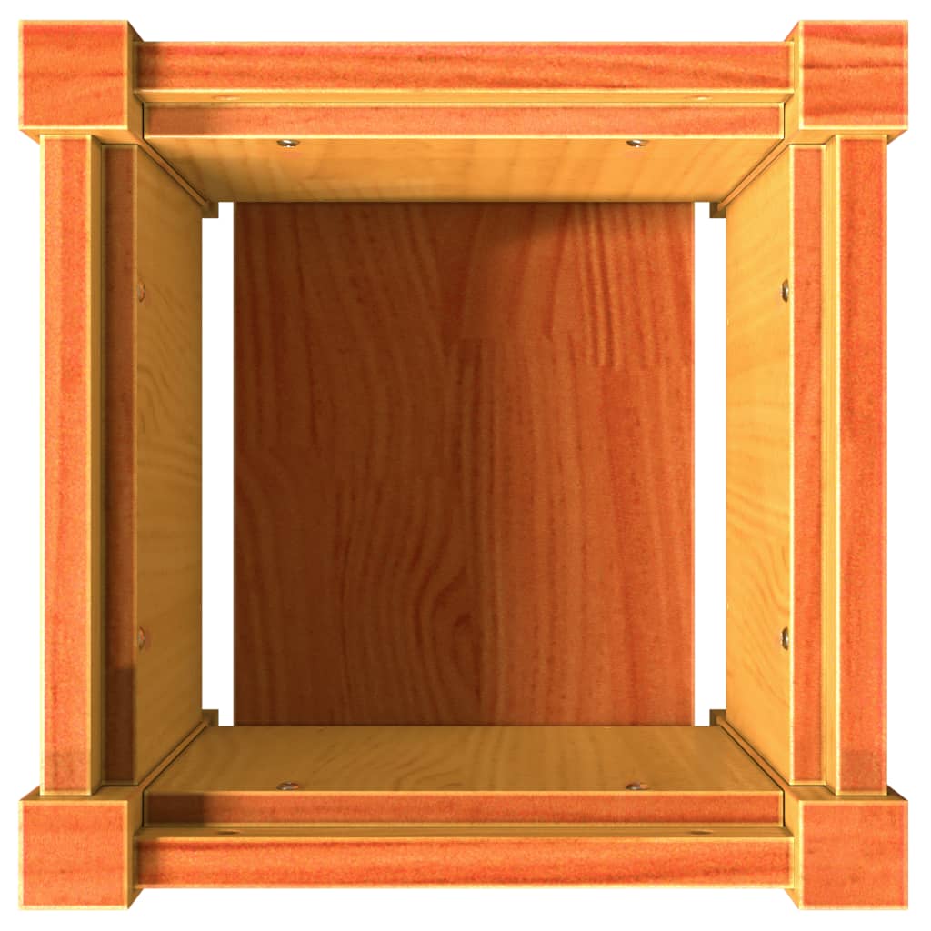 Garden Planters 2 pcs Wax Brown Solid Wood Pine