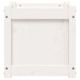 Garden Planter White 40x40x40 cm Solid Wood Pine