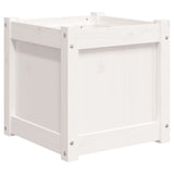 Garden Planter White 40x40x40 cm Solid Wood Pine