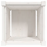 Garden Planter White 40x40x40 cm Solid Wood Pine
