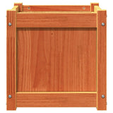 Garden Planter Wax Brown 40x40x40 cm Solid Wood Pine