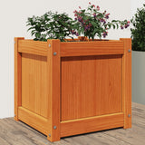 Garden Planter Wax Brown 40x40x40 cm Solid Wood Pine