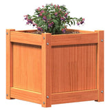 Garden Planters 2 pcs Wax Brown Solid Wood Pine