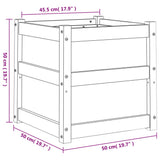 Garden Planter 50x50x50 cm Solid Wood Pine