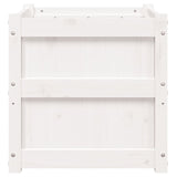 Garden Planter White 50x50x50 cm Solid Wood Pine
