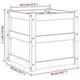 Garden Planter White 50x50x50 cm Solid Wood Pine