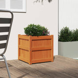 Garden Planter Wax Brown 50x50x50 cm Solid Wood Pine