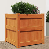 Garden Planter Wax Brown 50x50x50 cm Solid Wood Pine