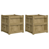 Garden Planters 2 pcs Impregnated Wood Pine