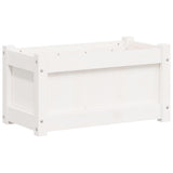 Garden Planters 2 pcs White Solid Wood Pine