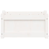 Garden Planters 2 pcs White Solid Wood Pine