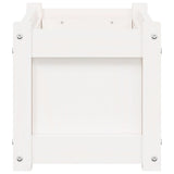 Garden Planters 2 pcs White Solid Wood Pine