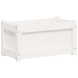 Garden Planters 2 pcs White Solid Wood Pine