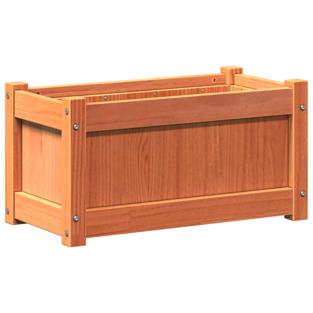 Garden Planter Wax Brown 60x31x31 cm Solid Wood Pine