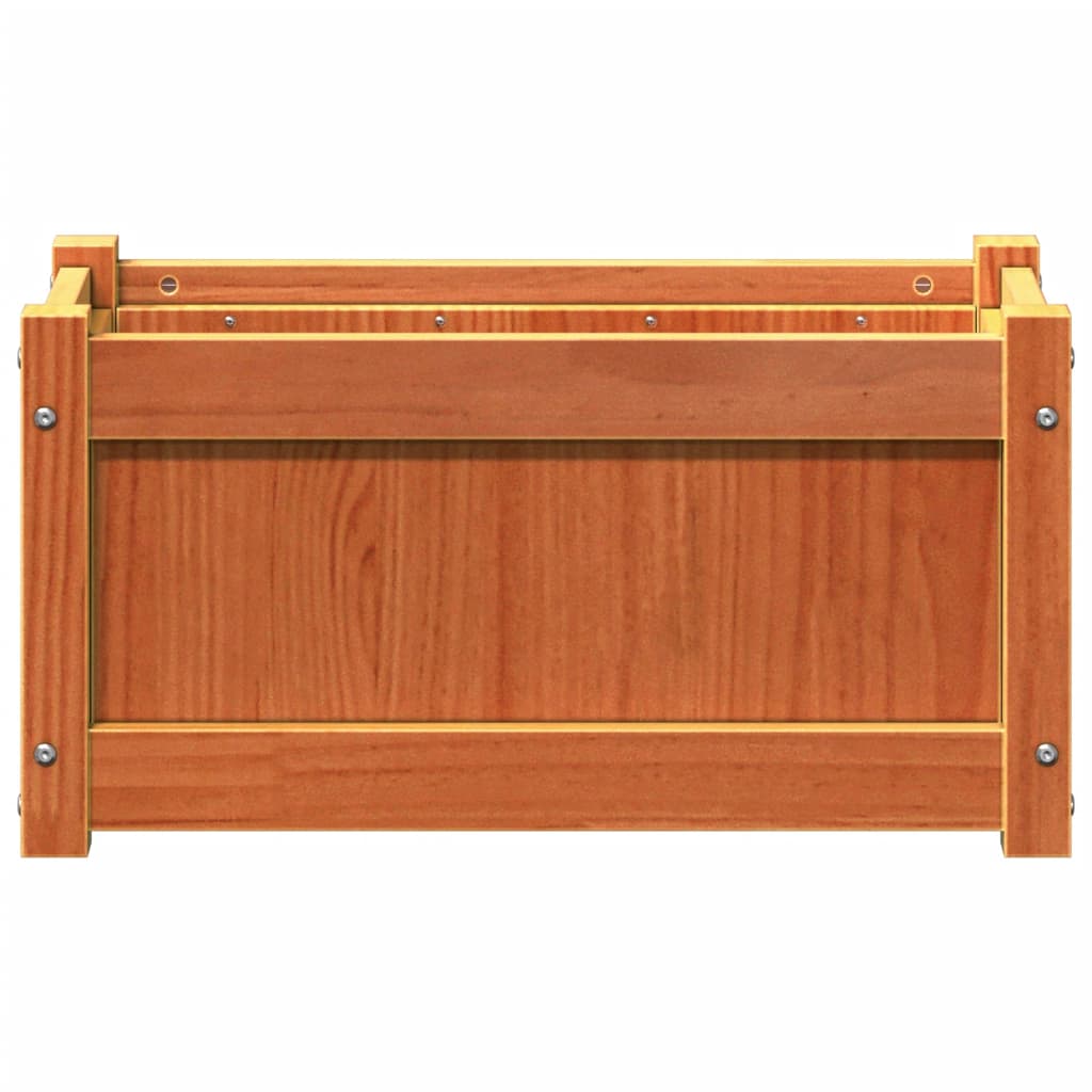 Garden Planter Wax Brown 60x31x31 cm Solid Wood Pine