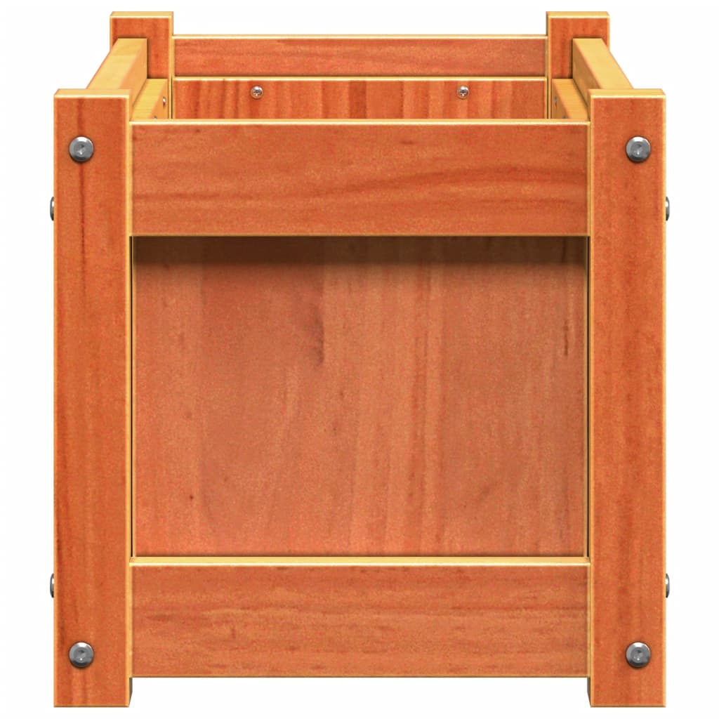 Garden Planter Wax Brown 60x31x31 cm Solid Wood Pine