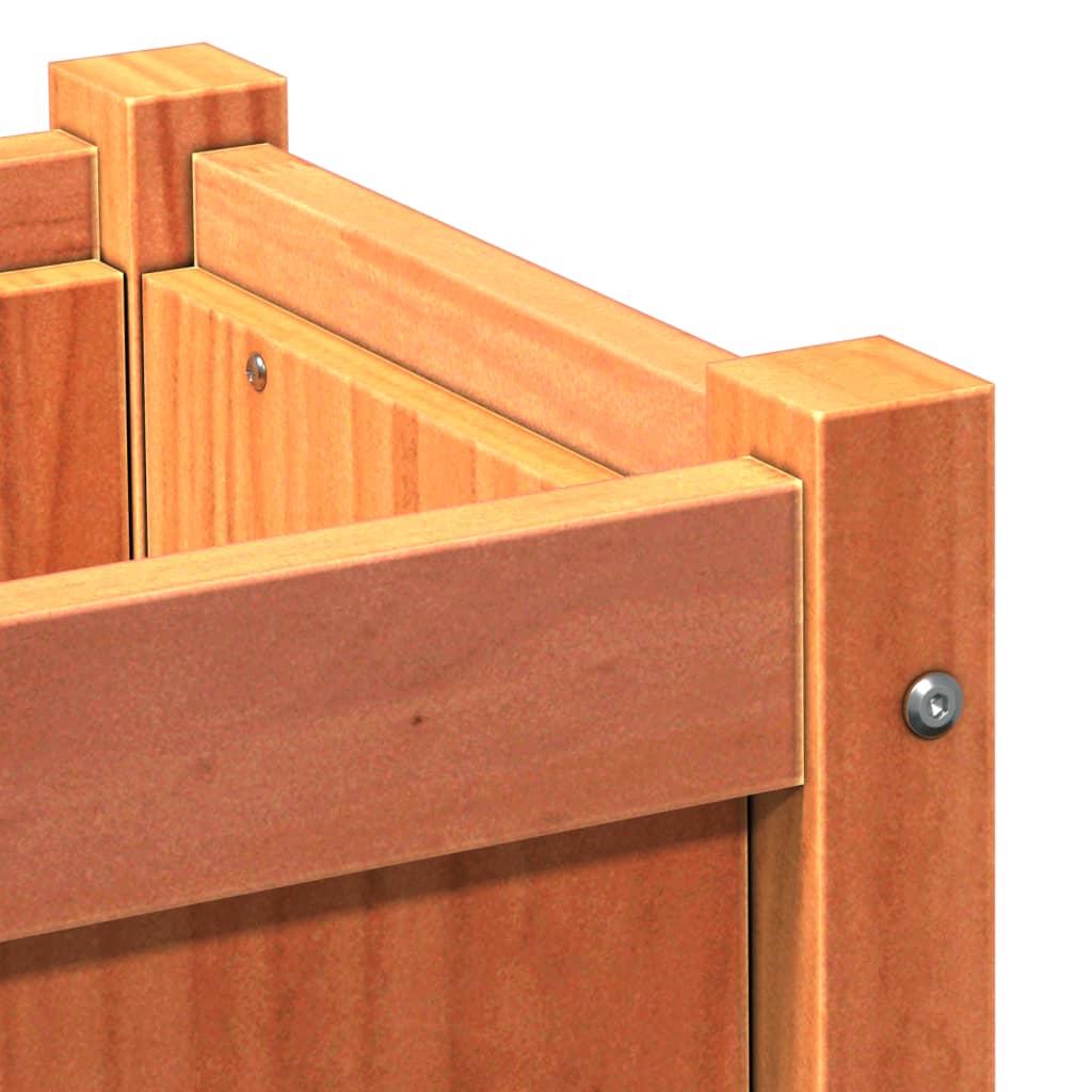 Garden Planter Wax Brown 60x31x31 cm Solid Wood Pine