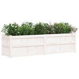 Garden Planter White 180x50x50 cm Solid Wood Pine