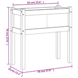 Garden Planters 2 pcs with Legs Solid Wood Pine