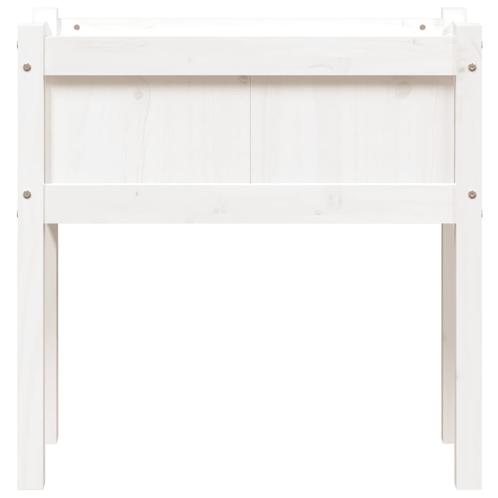 Garden Planter with Legs White 70x31x70 cm Solid Wood Pine