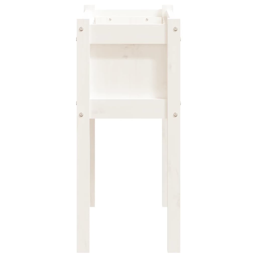 Garden Planter with Legs White 70x31x70 cm Solid Wood Pine