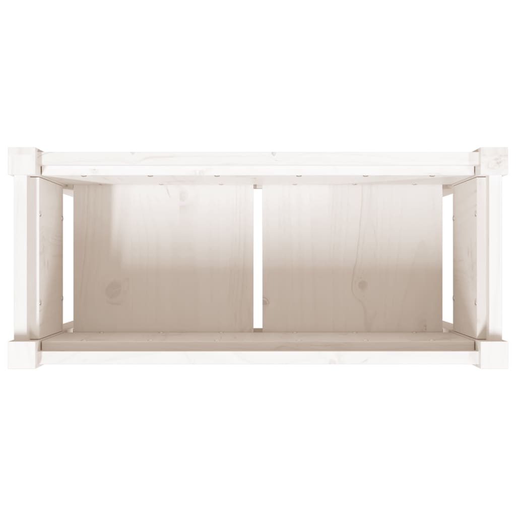 Garden Planter with Legs White 70x31x70 cm Solid Wood Pine