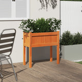 Garden Planter with Legs Wax Brown 70x31x70 cm Solid Wood Pine