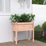 Garden Planter with Legs 70x31x70 cm Solid Wood Douglas