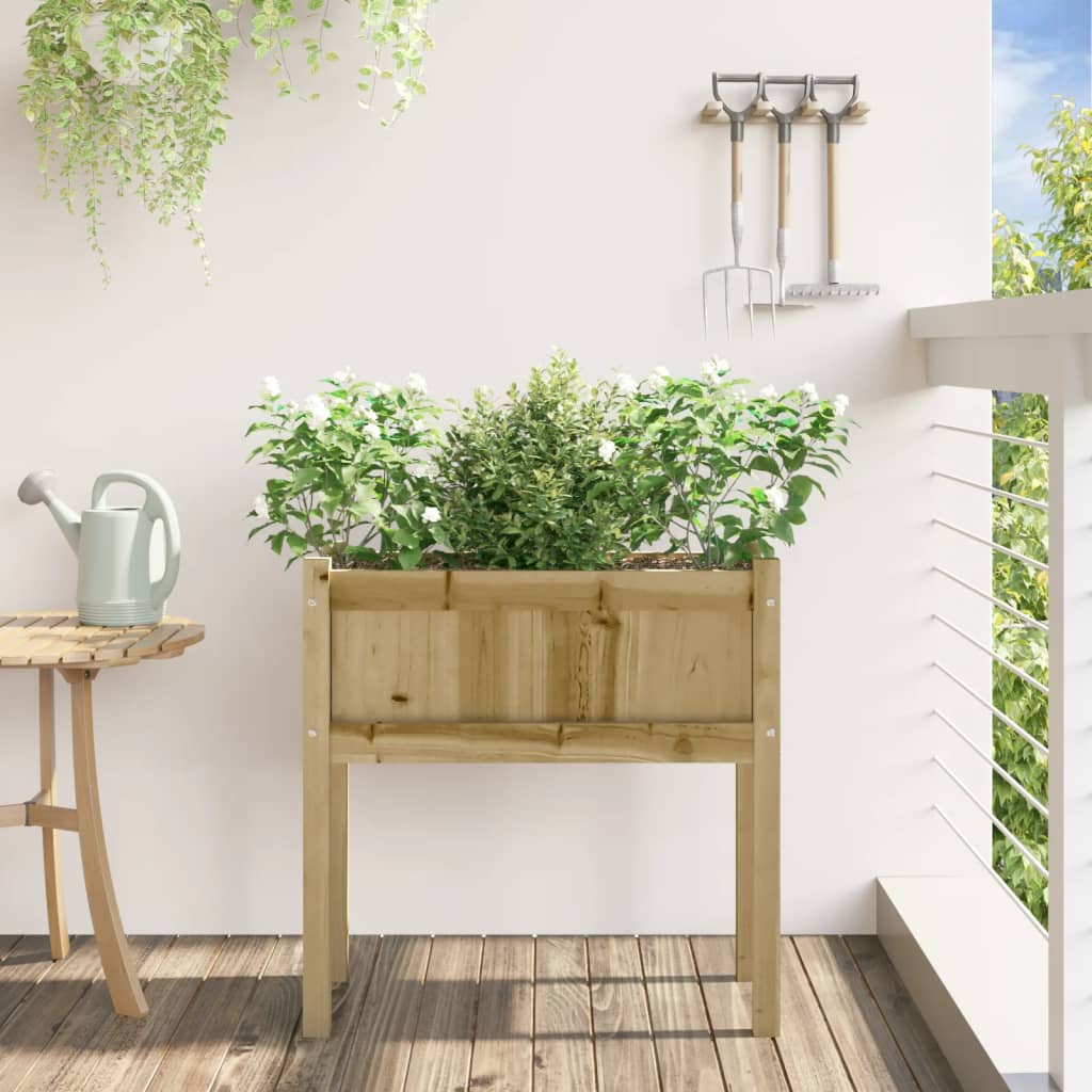 Garden Planter with Legs 70x31x70 cm Impregnated Wood Pine