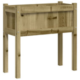 Garden Planter with Legs 70x31x70 cm Impregnated Wood Pine